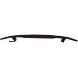 Universal Matte Black 2 Post Trunk Spoiler Wing with 3rd Brake LED Light - ABS