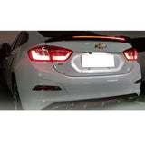 16-18 Chevy Cruze 4dr Sedan Long LED Style Trunk Spoiler Matte Black - ABS