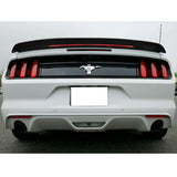 15-19 Ford Mustang 2DR Coupe Long LED Style Trunk Spoiler Matte Black - ABS