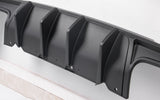 15-22 Dodge Challenger IK Rear Diffuser+ V2 Fin Splitter - Matte Black PP