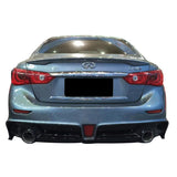 14-17 Infiniti Q50 4Dr V2 Eau Rouge Style Rear Bumper Conversion