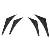 Universal Fit Front Bumper Lip Splitter Fins Body Spoiler Canards Valence Chin
