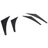 Universal Fit Front Bumper Lip Splitter Fins Body Spoiler Canards Valence Chin
