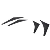 Universal Fit Front Bumper Lip Splitter Fins Body Spoiler Canards Valence Chin