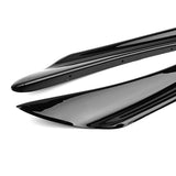 Universal Front Bumper Lip Canards Splitters 2Pc V1 A Style 40CM - Glossy Black