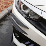 Universal Front Bumper Lip Canards Splitters 2Pc V1 A Style 40CM - Carbon Texture
