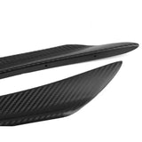 Universal Front Bumper Lip Canards Splitters 2Pc V1 A Style 40CM - Carbon Texture