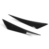 Universal Front Bumper Lip Canards Splitters Fin 4Pc V4 Style - Carbon Fiber