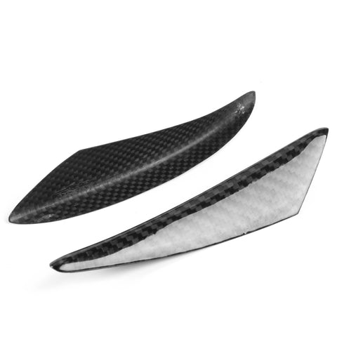 Universal Front Bumper Lip Canards Splitters Fin 4Pc V4 Style - Carbon Fiber