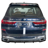 19-20 BMW G07 X7 M Sport Rear Bumper Lip Diffuser 3PC ABS - Gloss Black