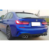 19-22 BMW G20 330i M Sport Rear Diffuser Spoiler Lip (O---O) - Carbon Fiber Print