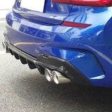 19-20 BMW 3 Series G20 330i M Sport Rear Diffuser Spoiler (O---O) - Gloss Black PP