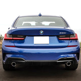 19-20 BMW 3 Series G20 330i M Sport Rear Diffuser Spoiler (O---O) -Matte Black PP