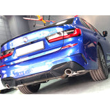 19-20 G20 330i M Sport Dual Single Exhaust Rear Lip Diffuser (O---O) - Gloss Black PP