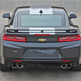 16-18 Chevy Camaro Rear Bumper Lip Diffuser Quad Exhaust Matte Black