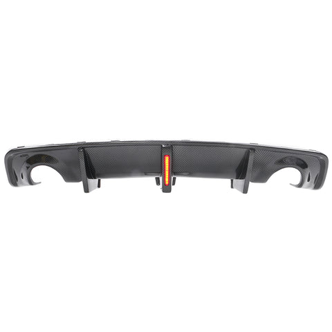 20-22 Charger SRT Widebody Rear Diffuser W/ Brake Light - Carbon Fiber Print