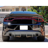 15-20 Dodge Charger SRT V3 Style Rear Bumper Diffuser - Carbon Fiber Print