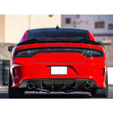 15-20 Dodge Charger SRT V3 Style Rear Bumper Diffuser - Gloss Black PP