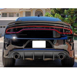 15-20 Dodge Charger SRT V3 Style Rear Bumper Diffuser - Unpainted PP