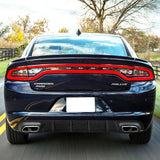 15-20 Dodge Charger V2 Style Rear Diffuser Bumper Lip - Carbon Fiber Print PP