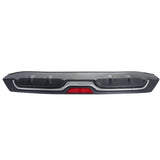 16-18 Honda Civic 10th-GEN Rear Diffuser With Led Cf Texture W Chrome Trim