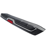 16-18 Honda Civic 10th-GEN Rear Diffuser With Led Cf Texture W Chrome Trim