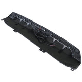 16-18 Honda Civic 10th-GEN Rear Diffuser With Led Cf Texture W Chrome Trim