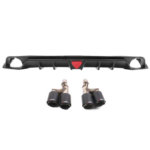 22- Honda Civic Sedan 4-Door IK Rear Bumper Diffuser Lip - Matte Black 3PCS