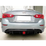 14-17 Infiniti Q50 LED Brake Light Rear Bumper Diffuser - Carbon Fiber Print