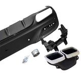 16-18 Benz GLE-Class Coupe AMG Style Rear Diffuser Kit Black PP
