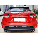 20-21 Toyota Corolla L LE/XLE Matte Black Rear Diffuser & Silver Tips
