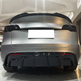 20-22 Tesla Model Y Rear Bumper Lip Diffuser Splitter - Carbon Fiber Print