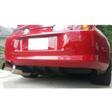 Universal Rear Bumper Diffuser Assembly Cover 22x20 in Unpainted - ABS Plastic