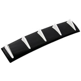 23" x6" V1 Style Universal Rear Bumper Lip Diffuser - 5 Fins Gloss Black White Fin