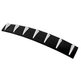 33" x6" V1 Style Universal Rear Bumper Lip Diffuser - 7 Fins Gloss Black White Fin