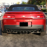 33" x6" K Style Universal Rear Bumper Lip Diffuser 7 Fin Textured Matte Black