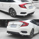 Universal Rear Bumper Lip Diffuser Fins DIY 4Pc Set - ABS