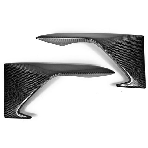 16-19 BMW F87 M2 A Style Side Lip Winglets Splitter - Carbon Fiber