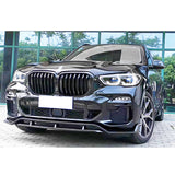 19-20 BMW G05 X5 M Sport Front Bumper Lip Spoiler 2PC ABS - Gloss Black