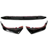 19-20 BMW G07 X7 M Sport Front Bumper Lip Spoiler 3PC ABS - Gloss Black