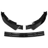 19-22 BMW G20 3-Series Sport Line IK Front Bumper Lip - Gloss Black 3PCS PP