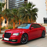 17-20 Chrysler 300 Front Bumper Lip Spoiler Chin Splitter PP - Matte Black