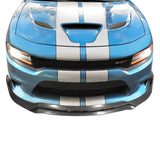 15-21 Dodge Charger V3 Style Front Bumper Lip - Carbon Fiber Print ABS 4PCS