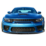 20-21 Dodge Charger Widebody V2 Front Bumper Lip Carbon Fiber Print ABS 4PCS