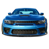 20-21 Dodge Charger Widebody V2 Front Bumper Lip Gloss Black ABS 4PCS