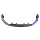 18-21 Honda Accord Front Bumper Lip Chin Spoiler - 3PC Gloss Black & Blue PP