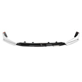 18-21 Honda Accord Front Bumper Lip Chin Spoiler - 3PC Gloss Black & White PP