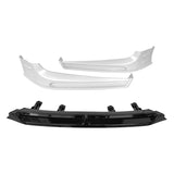 18-21 Honda Accord Front Bumper Lip Chin Spoiler - 3PC Gloss Black & White PP