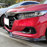 21-22 Honda Accord IK V1 Front Bumper Lip Spoiler - Carbon Fiber Print 3PCS