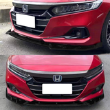 21-22 Honda Accord IK V3 Front Bumper Lip Spoiler - Matte Black 3PCS PP